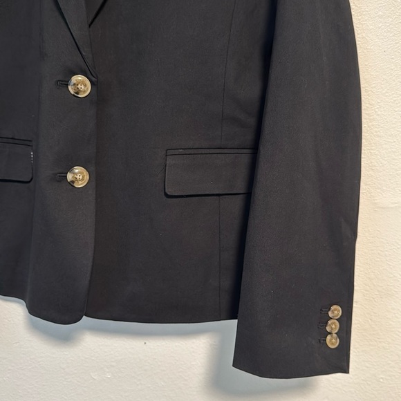 J. Crew Factory Cotton-blend two-button blazer in Black - Picture 11 of 12